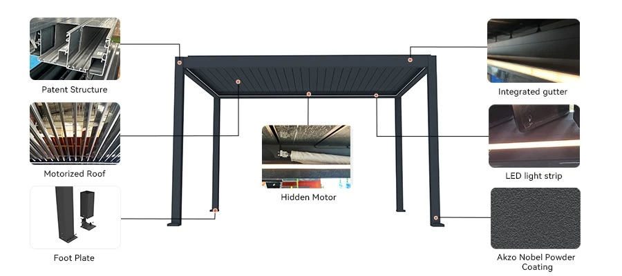 26610-Villa Aluminum Pergola-1 26610-Villa Aluminum Pergola-1