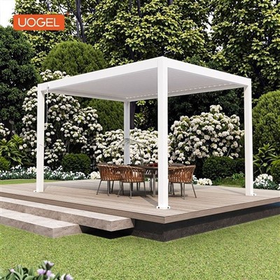 Metal Pergola With Slatted Roof