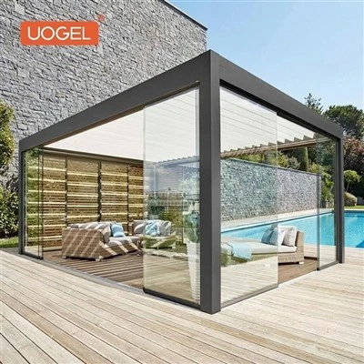 Poolside Aluminum Pergola With Screens